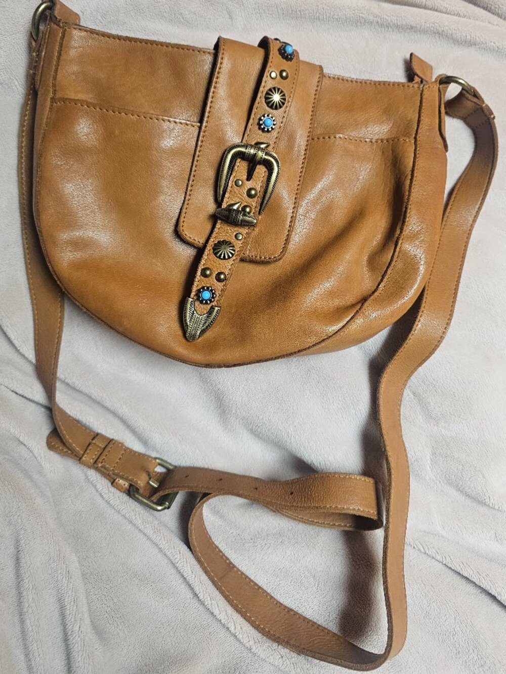 Leather crossbody
